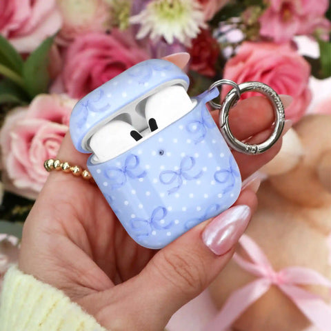 Lovely Blue Bows AirPod Case