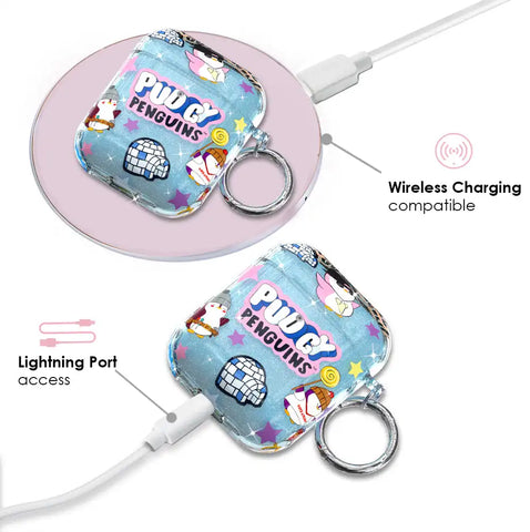 Pudgy Penguins Iceberg Glitter AirPod Case