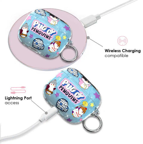 Pudgy Penguins Iceberg Glitter AirPod Case
