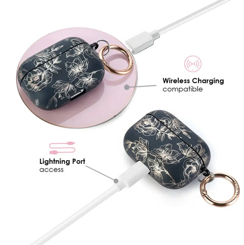 Floral Chrome Airpods Case