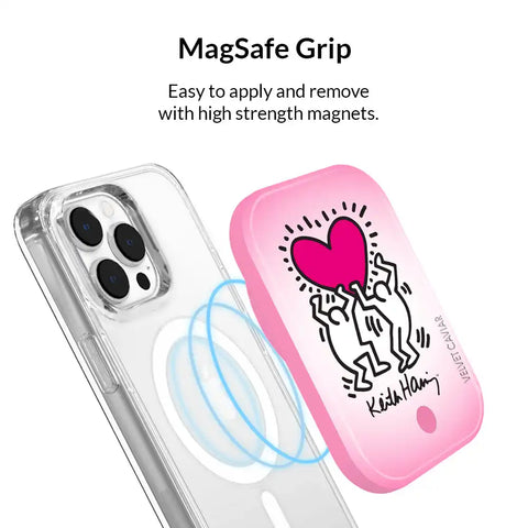 Keith Haring Pink Heart Portable MagSafe Charger Power Pack