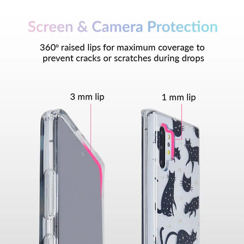 Black Cat Clear Samsung Galaxy Case