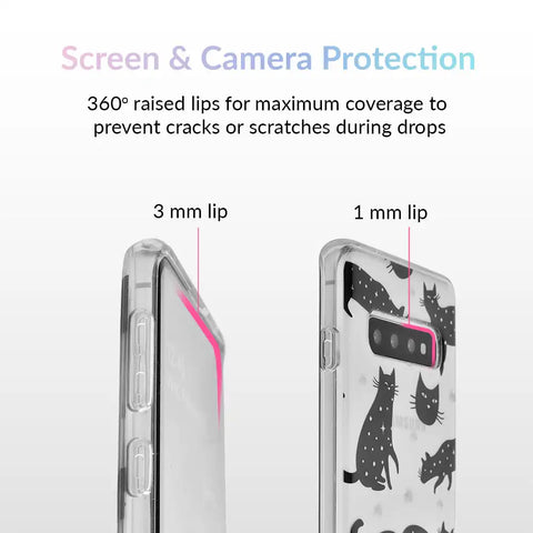 Black Cat Clear Samsung Galaxy Case