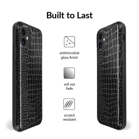 Black Croc iPhone Case