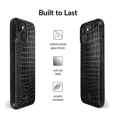 Black Croc iPhone Case