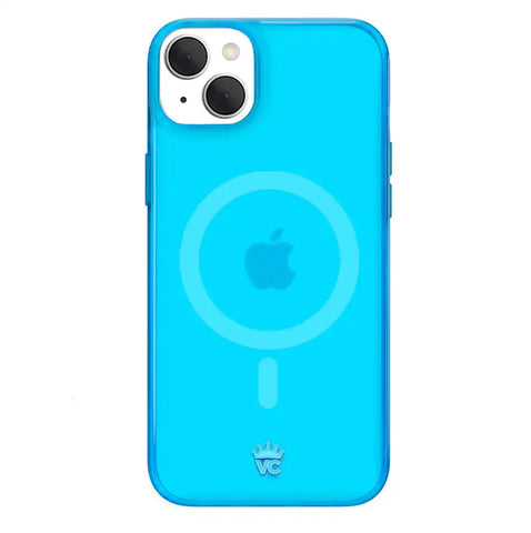 Neon Blue Clear iPhone Case