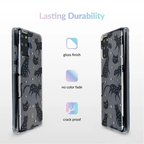Black Cat Clear Samsung Galaxy Case