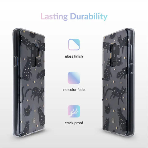 Black Cat Clear Samsung Galaxy Case