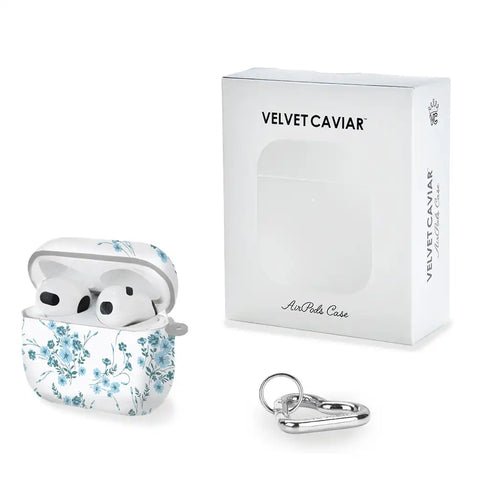 French Blue Floral AirPod Case