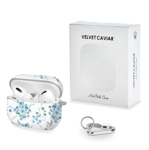 French Blue Floral AirPod Case