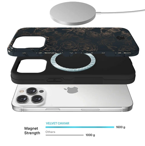 Floral Rose Gold Chrome iPhone Case