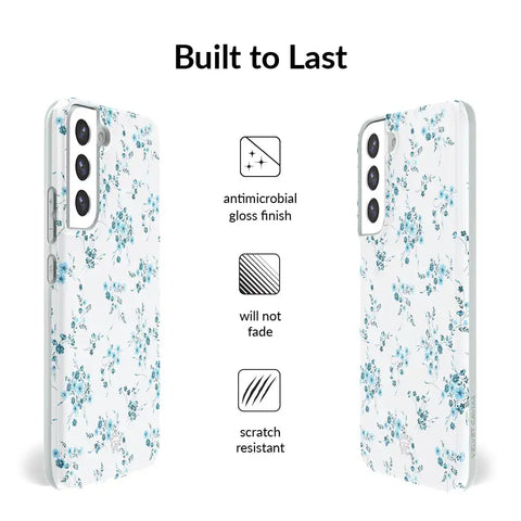 French Blue Floral Samsung Case