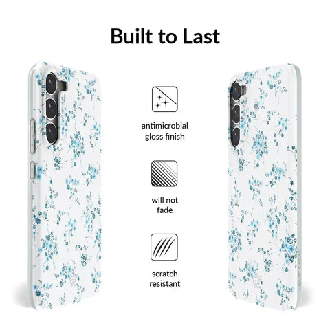 French Blue Floral Samsung Case