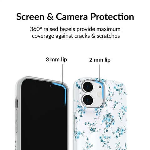 French Blue Floral iPhone Case