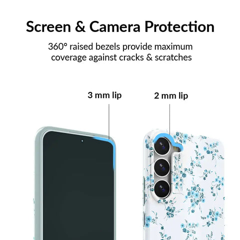 French Blue Floral Samsung Case