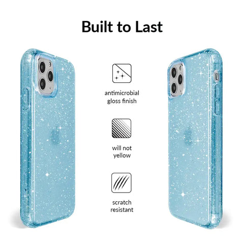 Blue Stardust Glitter iPhone Case