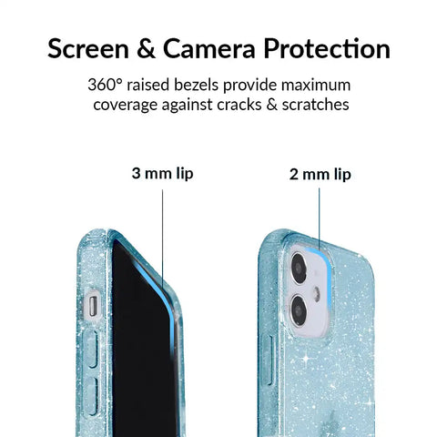 Blue Stardust Glitter iPhone Case