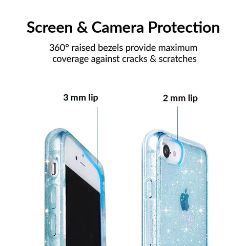 Blue Stardust Glitter iPhone Case