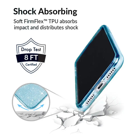 Blue Stardust Glitter iPhone Case
