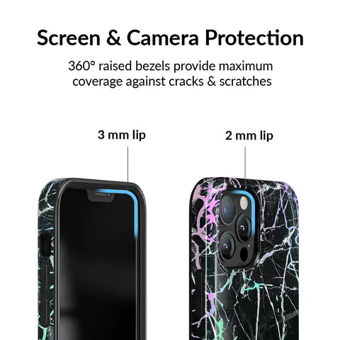Holo Black Marble iPhone Case