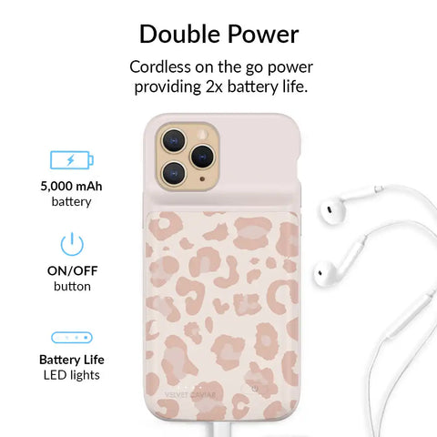 Blush Leopard iPhone Charging Case