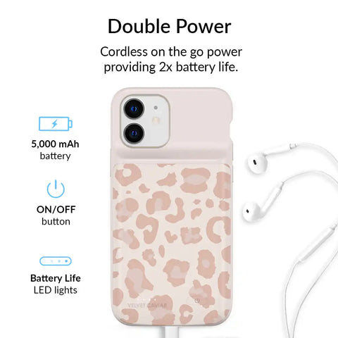 Blush Leopard iPhone Charging Case