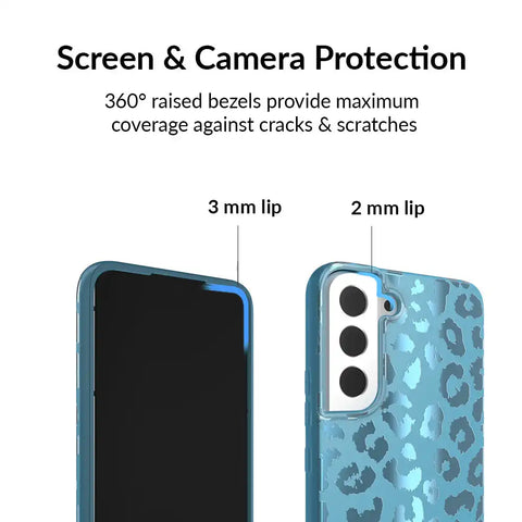 Blue Sapphire Leopard Samsung Case