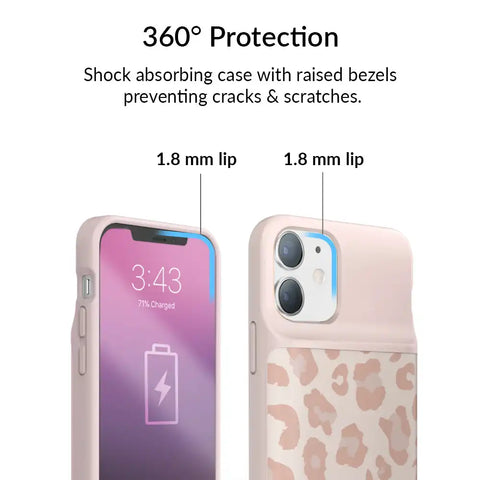 Blush Leopard iPhone Charging Case