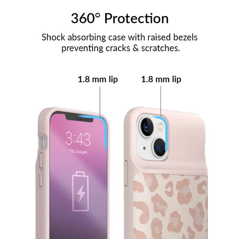 Blush Leopard iPhone Charging Case
