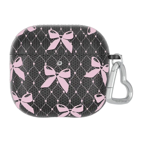 Lacy Pink Bows AirPod Case