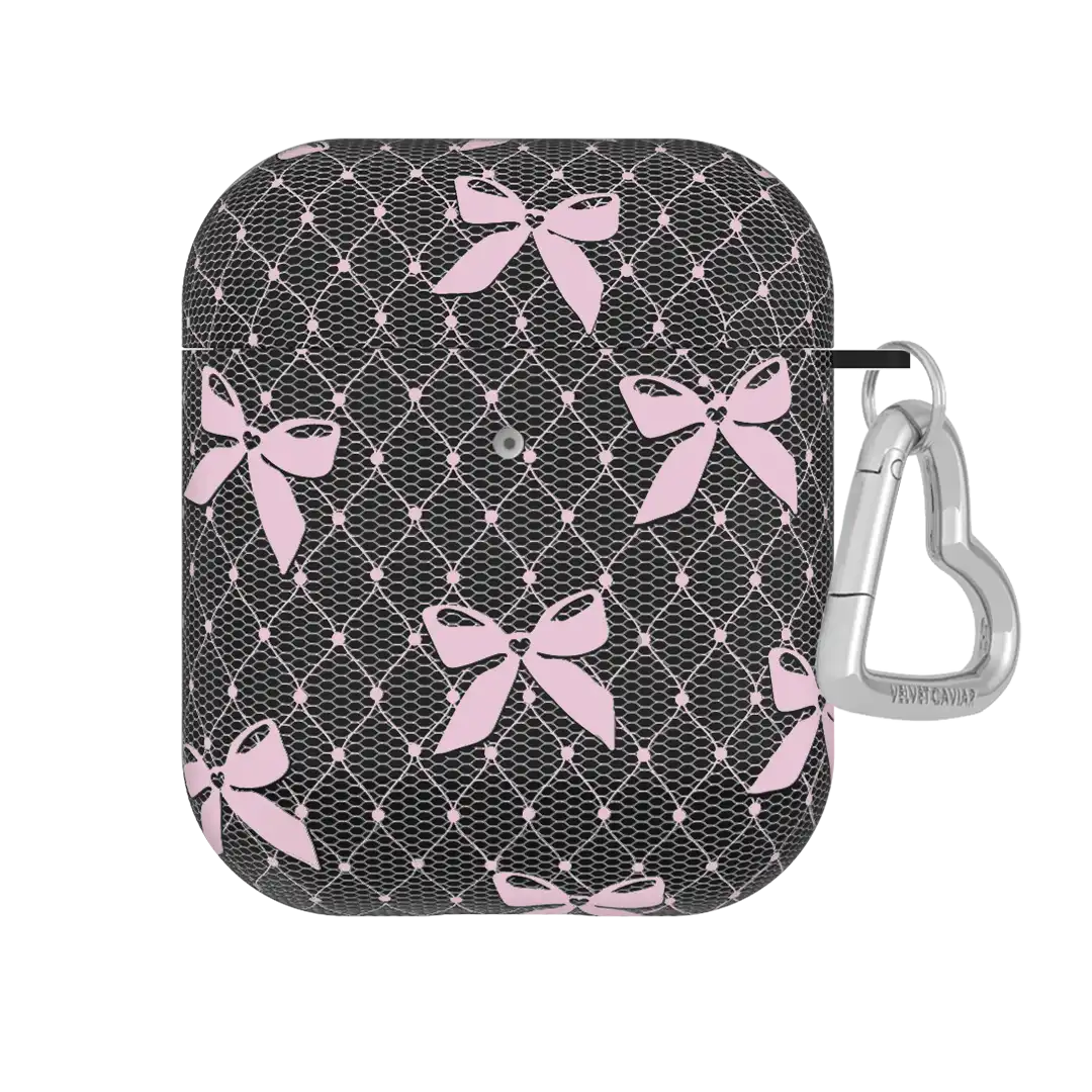 Lacy Pink Bows AirPod Case