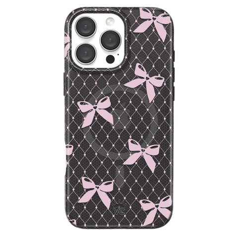 Lacy Pink Bows iPhone Case