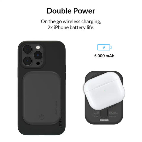 Black Portable MagSafe Charger Power Pack