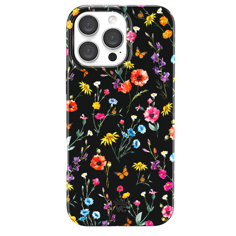 Black Wildflower iPhone Case