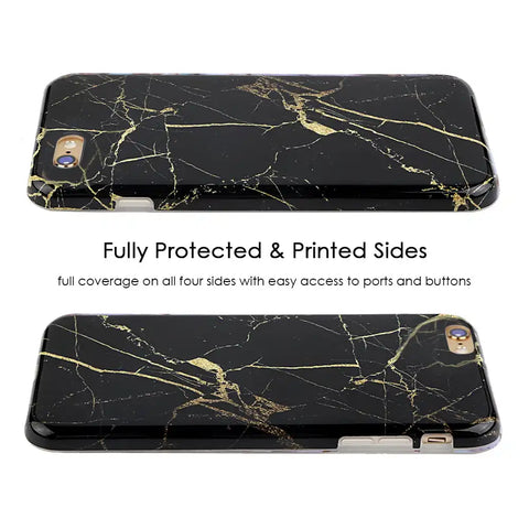 Black & Gold Marble iPhone Case