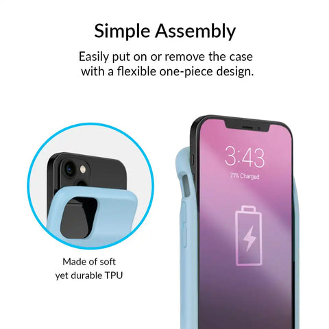 Light Blue iPhone Charging Case