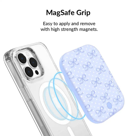 Lovely Blue Bows Portable MagSafe Charger Power Pack