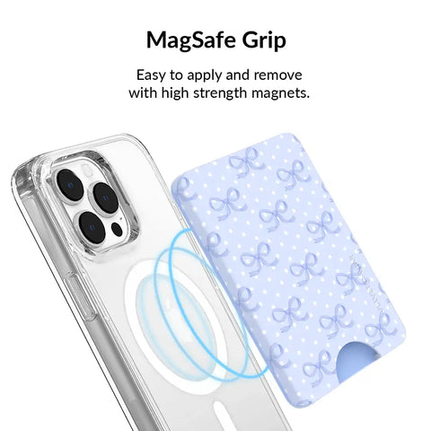 Lovely Blue Bows MagSafe Wallet