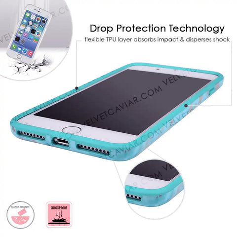 Blue Marble Holo Chrome iPhone Case