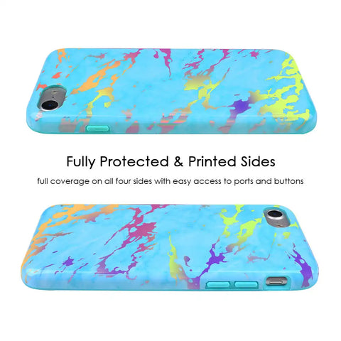 Blue Marble Holo Chrome iPhone Case
