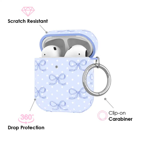 Lovely Blue Bows AirPod Case