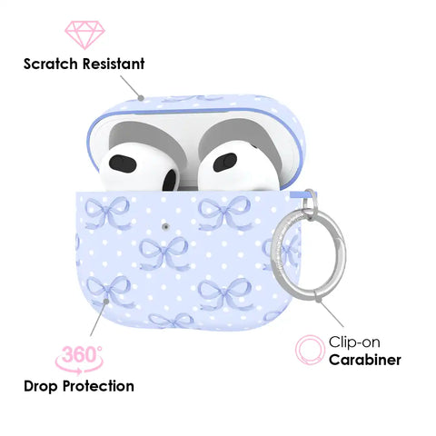 Lovely Blue Bows AirPod Case
