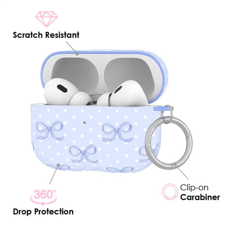 Lovely Blue Bows AirPod Case