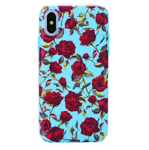 Blue Roses Floral iPhone Case