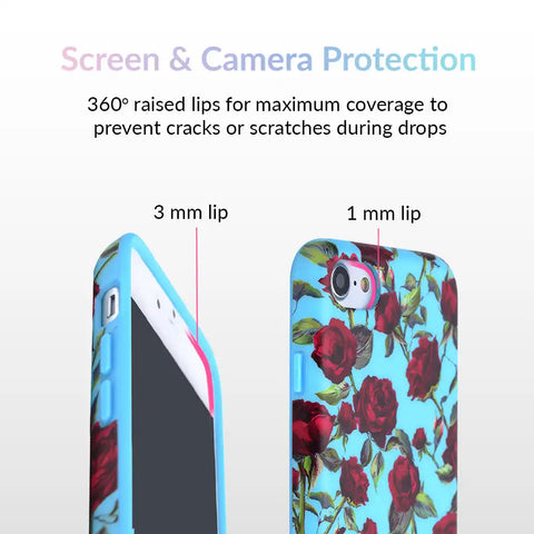 Blue Roses Floral iPhone Case