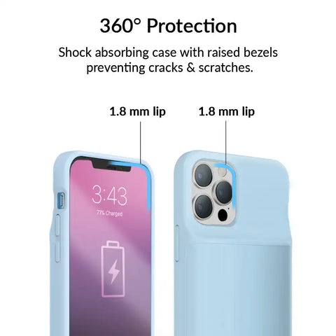 Light Blue iPhone Charging Case