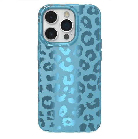Blue Sapphire Leopard iPhone Case