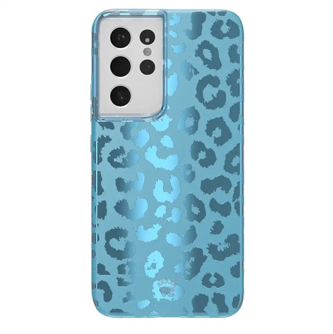 Blue Sapphire Leopard Samsung Case