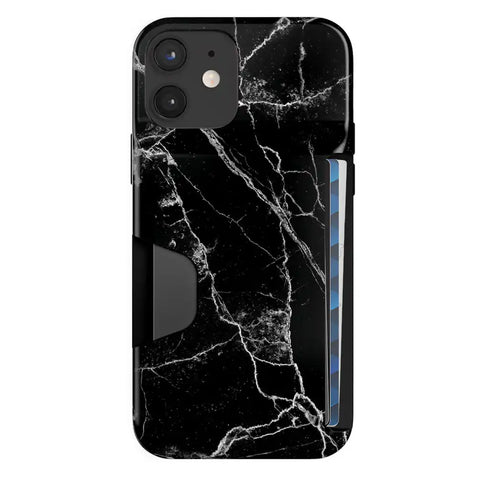Black Marble Iphone Wallet Case