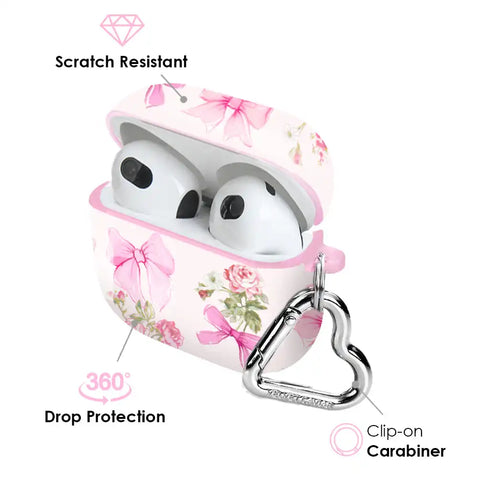 Posie Pink Bow AirPod Case